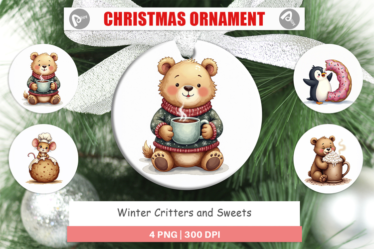 Winter Critters & Sweets Ornament