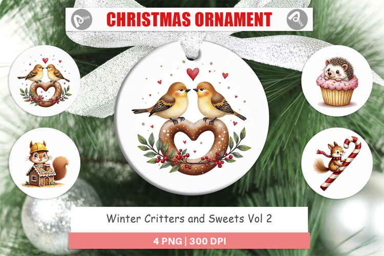 Winter Critters & Sweets Ornament
