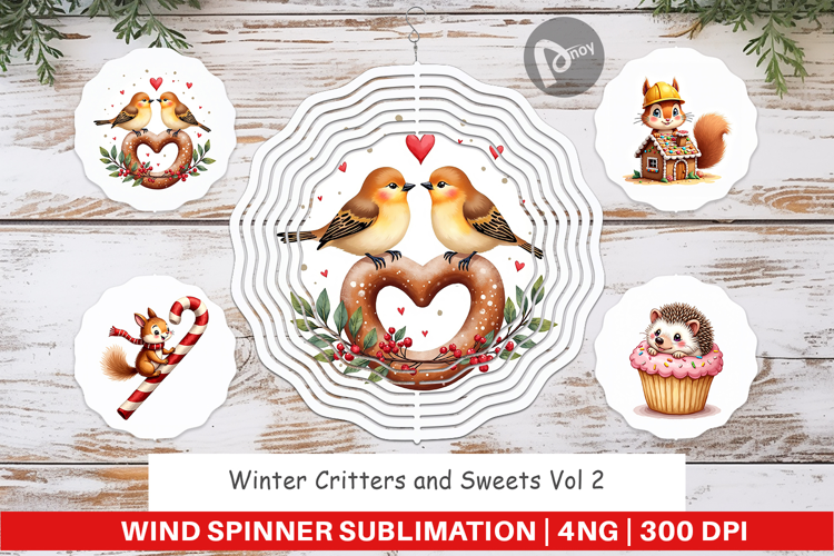 Winter Critters & Sweets Wind Spinner