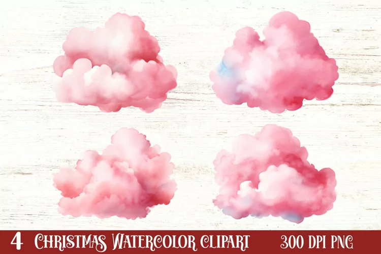 Winter Cute Pink Cat Clipart Sublimation, Christmas Pink PNG