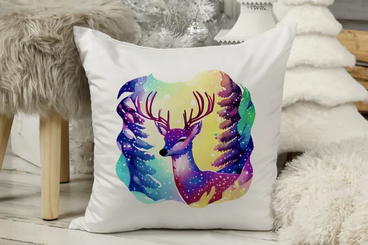 Winter Deer Sublimation Design