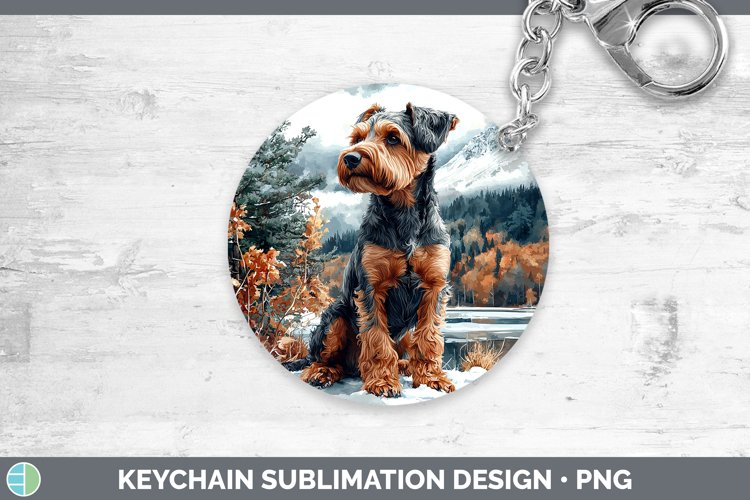 GorgeousWinter Dogs Keychain design.
