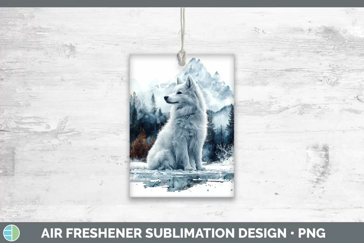 Winter Dogs American Eskie Dog Air Freshener Sublimation Car