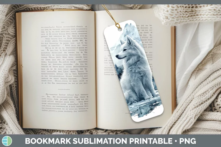 Winter Dogs American Eskie Dog Bookmark Sublimation Printabl