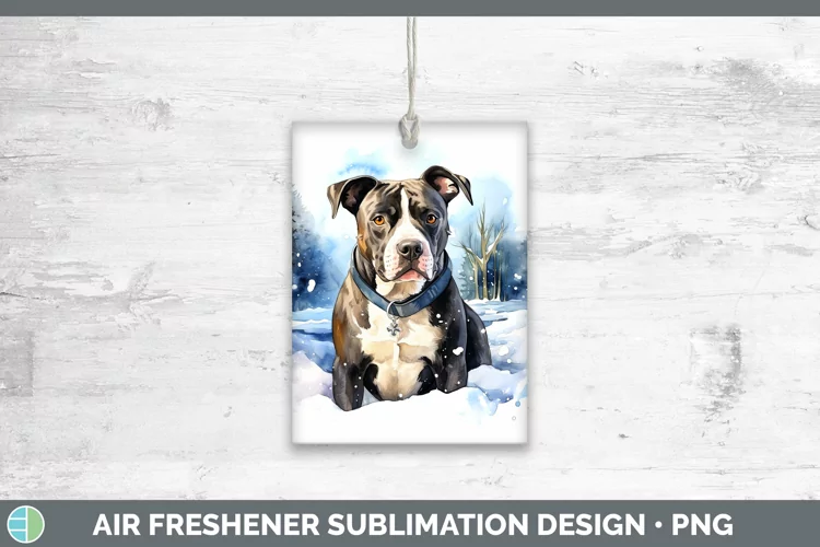 Winter Dogs American Staffordshire Air Freshener Sublimation