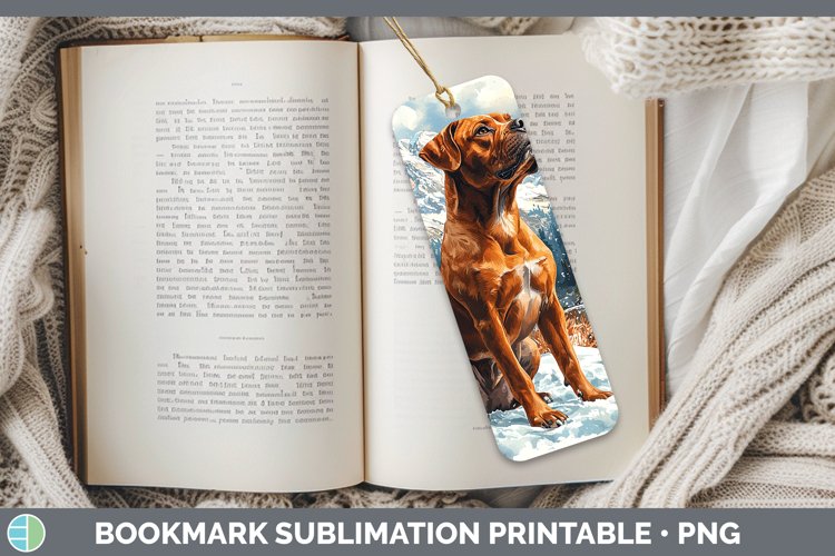 GorgeousWinter Dogs Bookmark design.