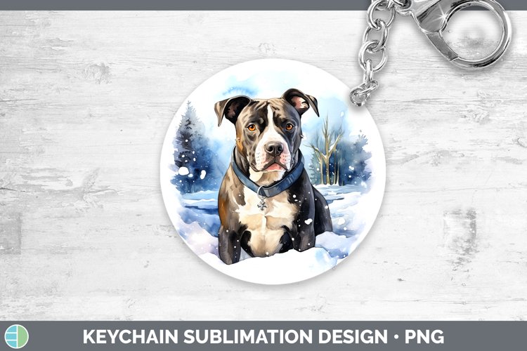 GorgeousWinter Dogs Keychain design.