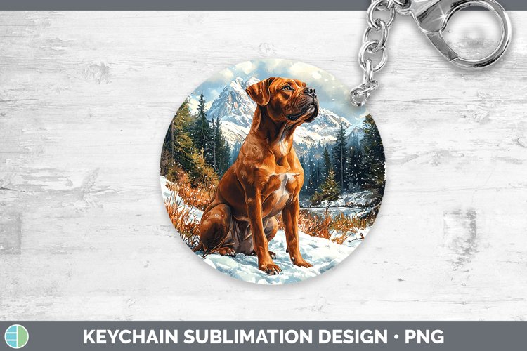 GorgeousWinter Dogs Keychain design.