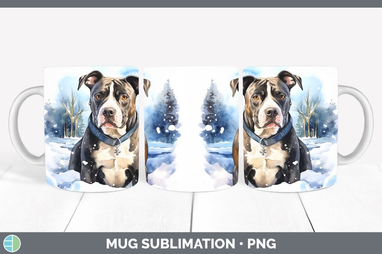 GorgeousWinter Dogs Mug Wrap design.