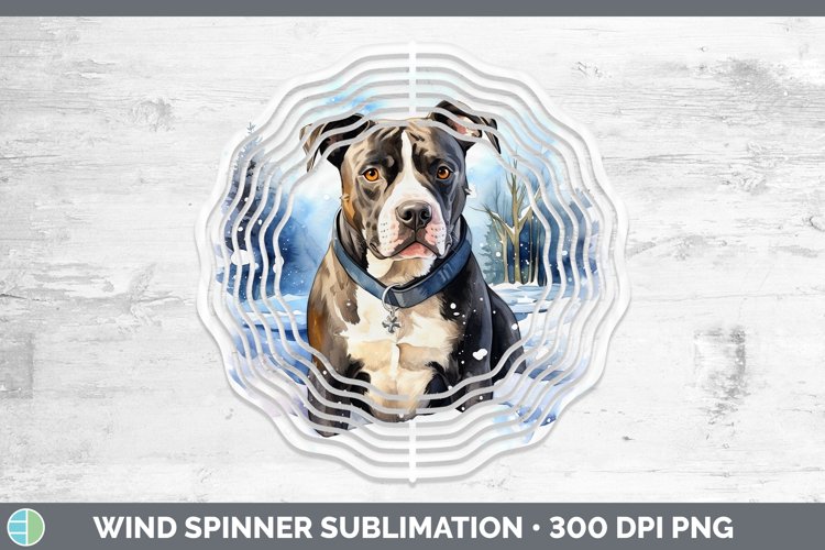 GorgeousWinter Dogs Wind Spinner design.