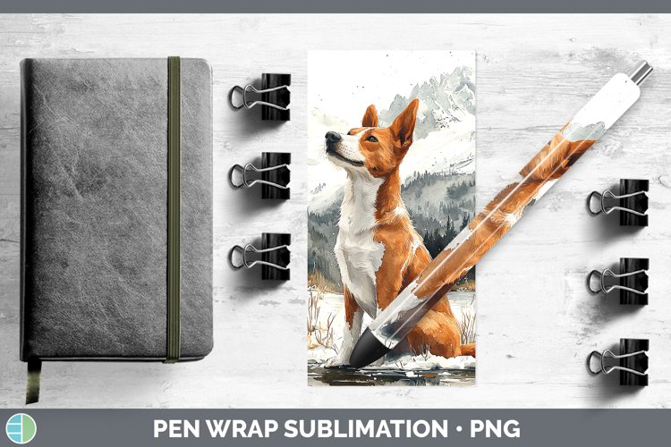GorgeousWinter Dogs Pen Wrap design.