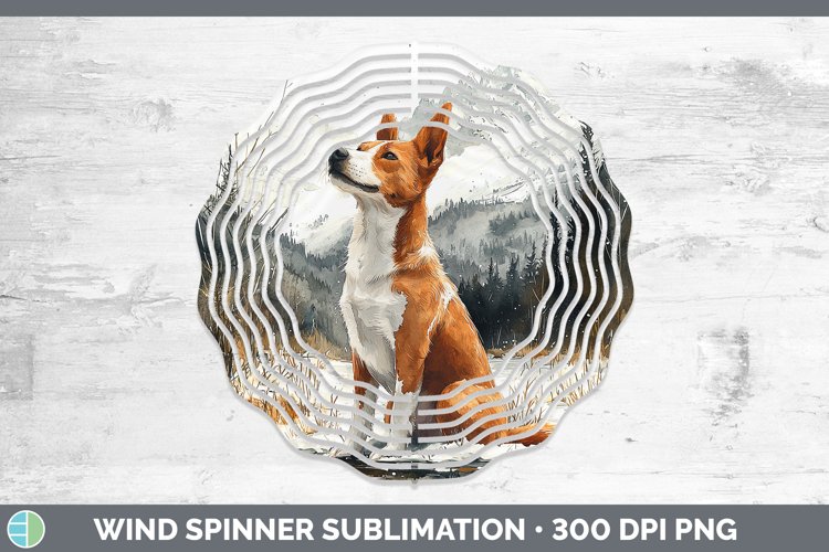 GorgeousWinter Dogs Wind Spinner design.