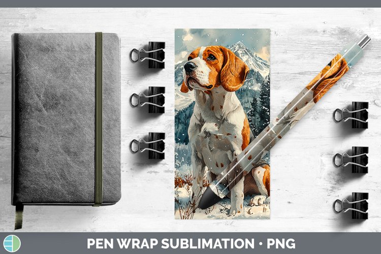 GorgeousWinter Dogs Pen Wrap design.