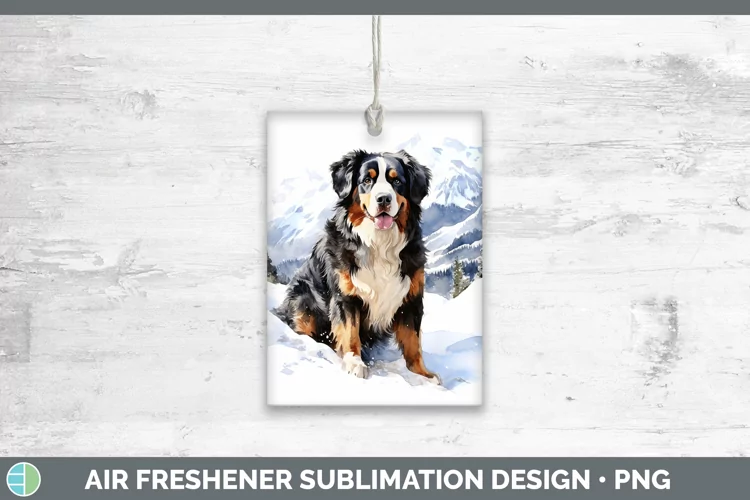 Winter Dogs Bermese Mountain Dog Air Freshener Sublimation C