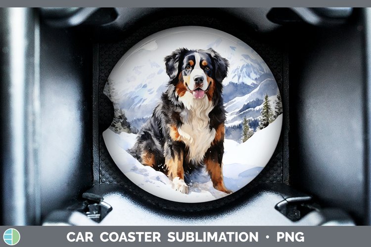 GorgeousWinter Dogs Car Coaster design.