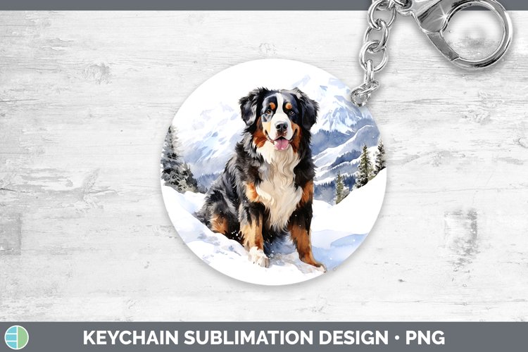 GorgeousWinter Dogs Keychain design.
