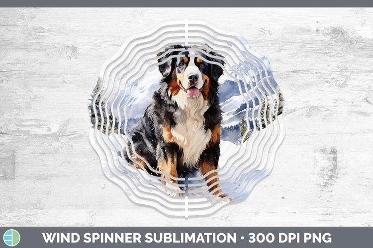 GorgeousWinter Dogs Wind Spinner design.
