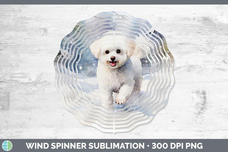 GorgeousWinter Dogs Wind Spinner design.