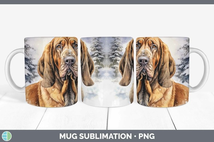 GorgeousWinter Dogs Mug Wrap design.