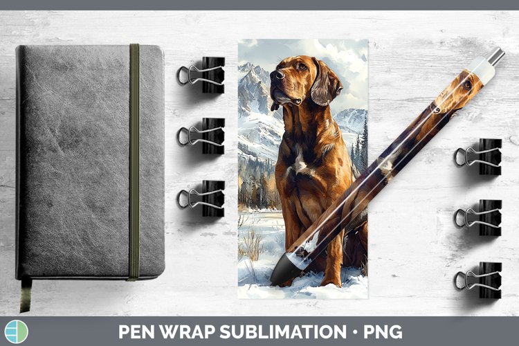 GorgeousWinter Dogs Pen Wrap design.