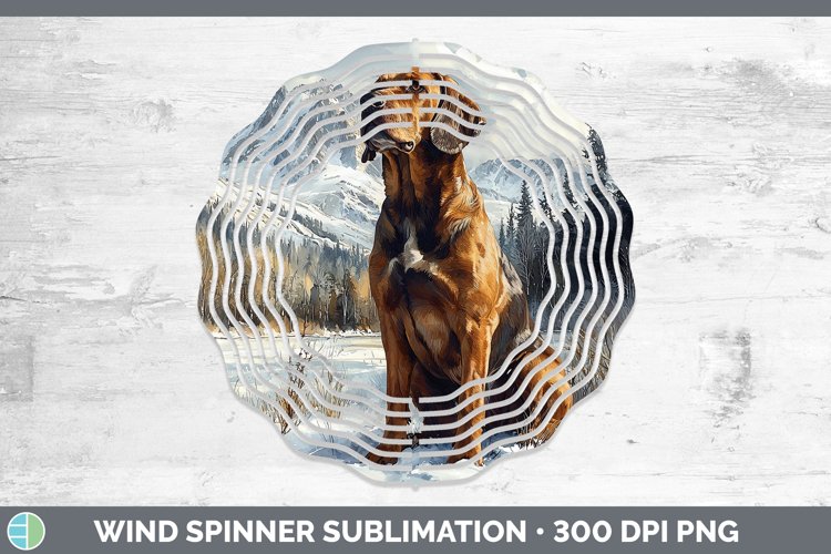 GorgeousWinter Dogs Wind Spinner design.