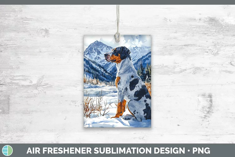 Winter Dogs Bluetick Coonhound Air Freshener Sublimation Car