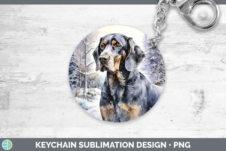 GorgeousWinter Dogs Keychain design.