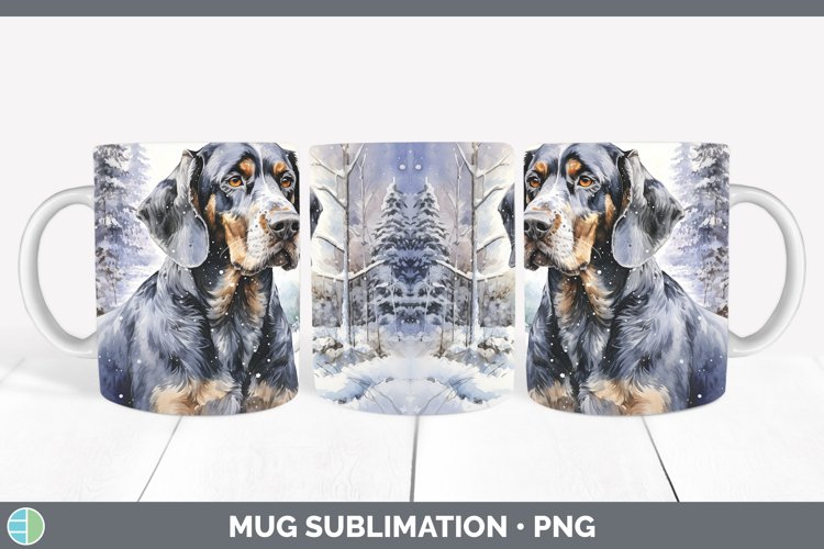 GorgeousWinter Dogs Mug Wrap design.