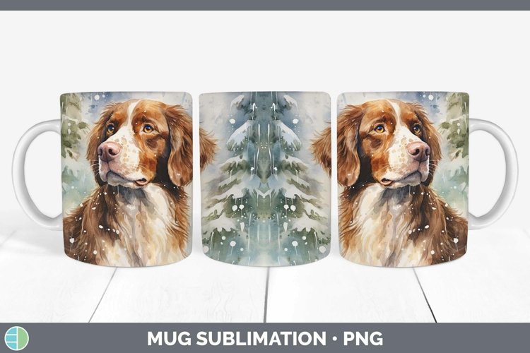 GorgeousWinter Dogs Mug Wrap design.