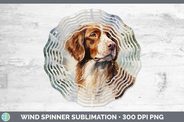 GorgeousWinter Dogs Wind Spinner design.