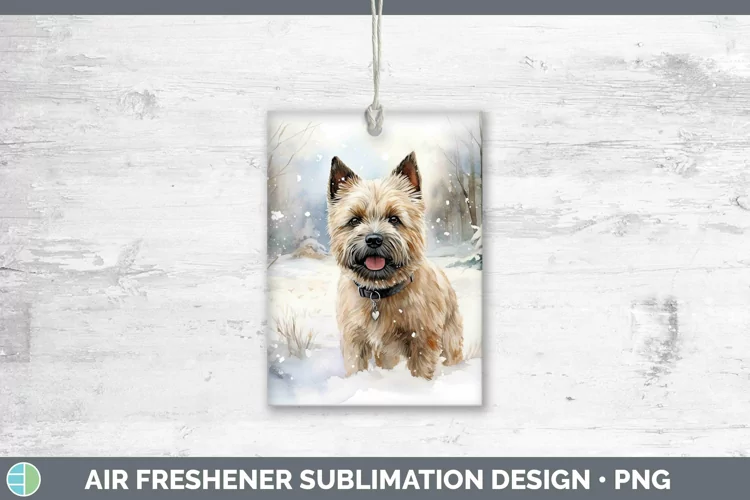 Winter Dogs Cairn Terrier Air Freshener Sublimation Car Fres