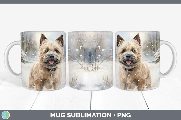 GorgeousWinter Dogs Mug Wrap design.