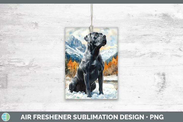 Winter Dogs Cane Corso Air Freshener Sublimation Car Freshen