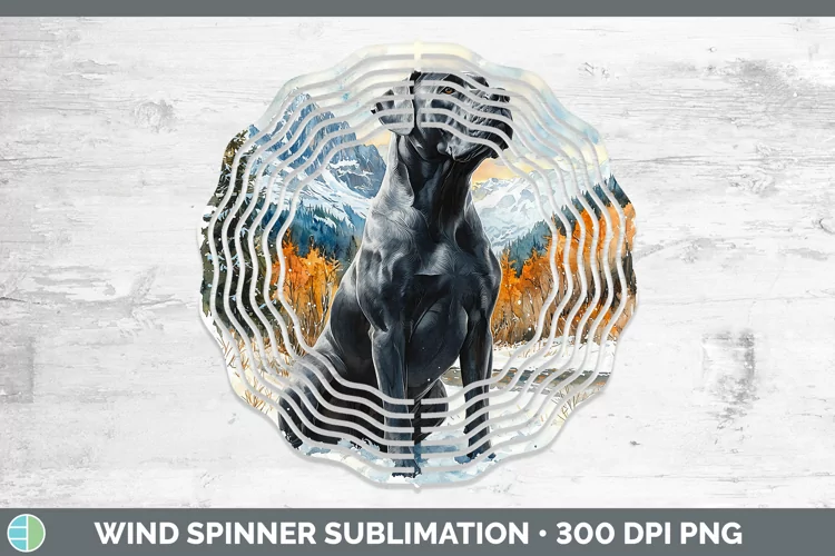 Winter Dogs Cane Corso Wind Spinner Sublimation Spinner Desi