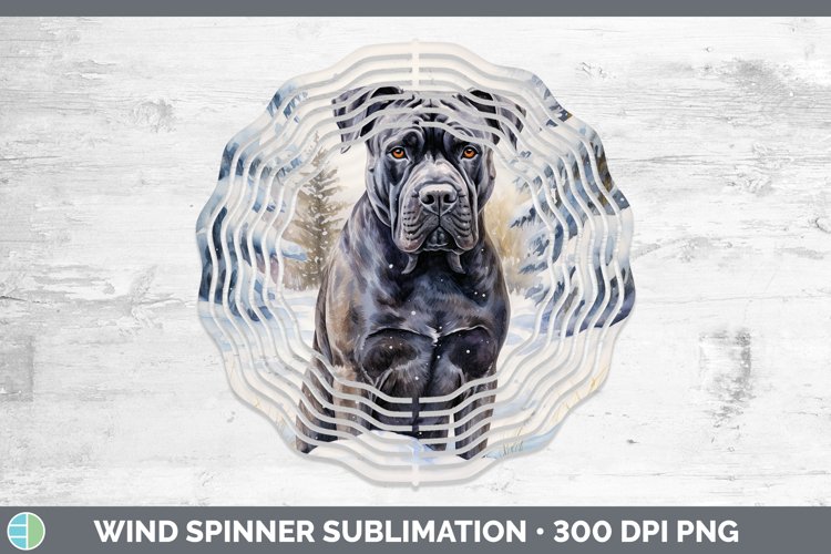 GorgeousWinter Dogs Wind Spinner design.