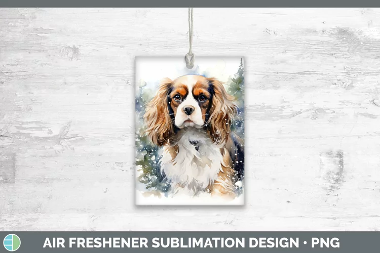 Winter Dogs Cavalier King Charles Spaniel Air Freshener Subl