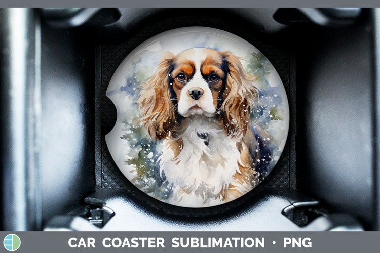 GorgeousWinter Dogs Car Coaster design.