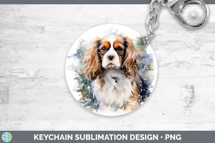 GorgeousWinter Dogs Keychain design.