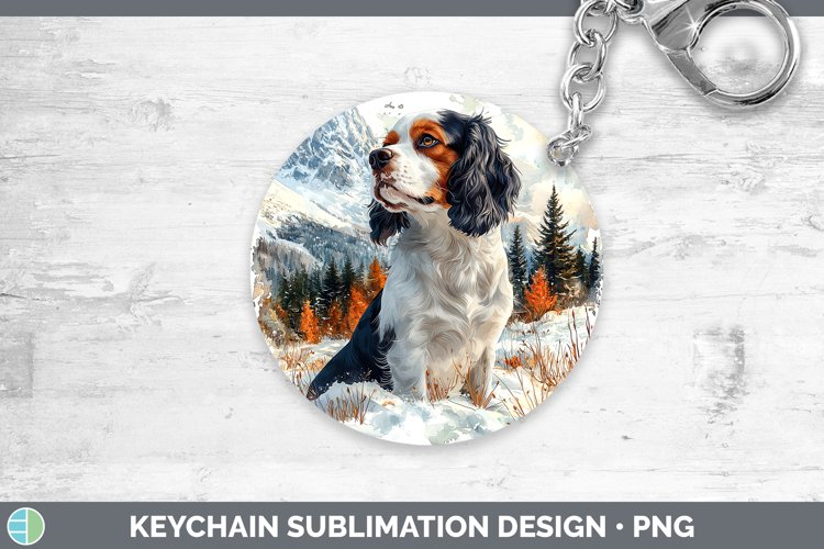 GorgeousWinter Dogs Keychain design.