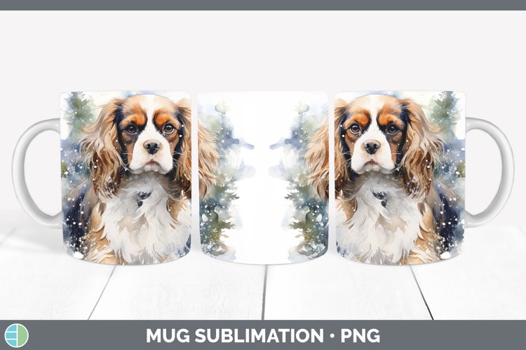 GorgeousWinter Dogs Mug Wrap design.