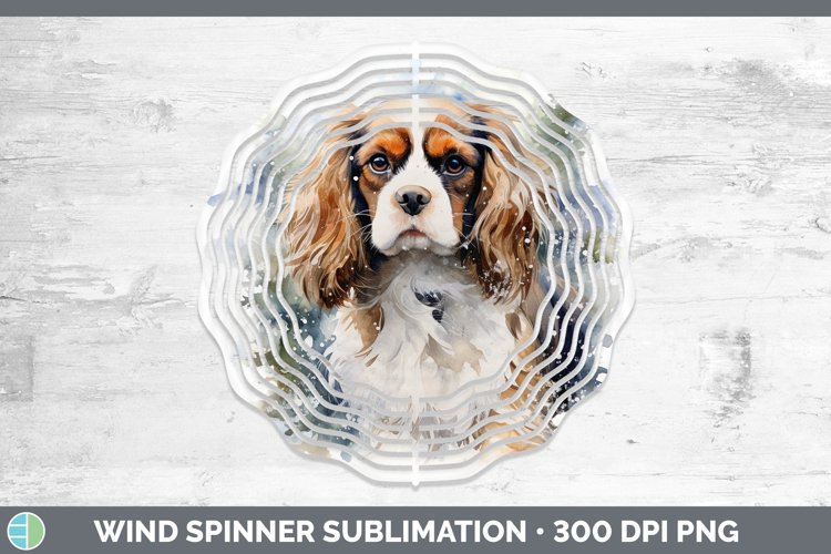 GorgeousWinter Dogs Wind Spinner design.