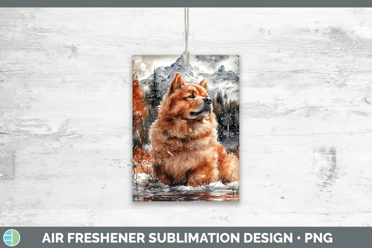 Winter Dogs Chow Chow Air Freshener Sublimation Car Freshene