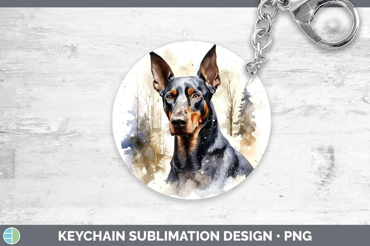 GorgeousWinter Dogs Keychain design.