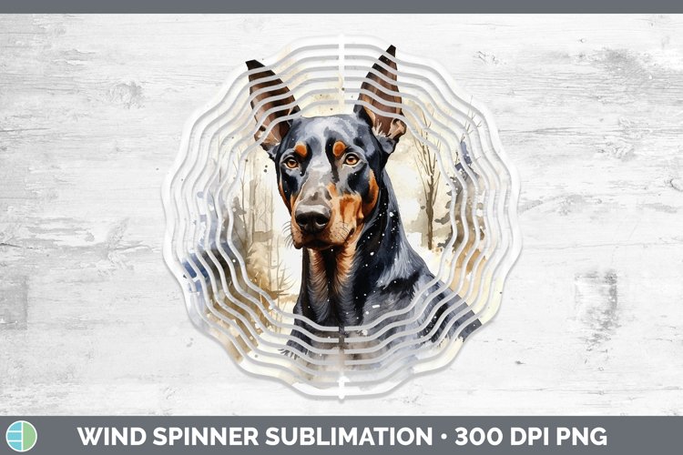 GorgeousWinter Dogs Wind Spinner design.