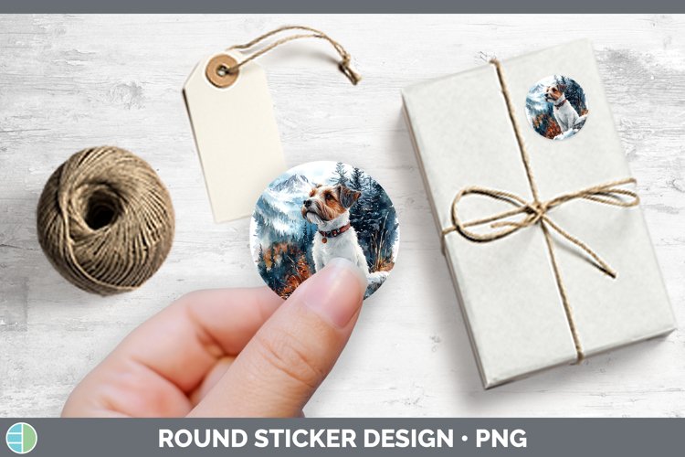 GorgeousWinter Dogs Stickers design.