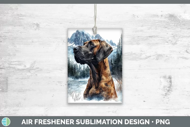 Winter Dogs Great Dane Air Freshener Sublimation Car Freshen