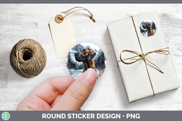 GorgeousWinter Dogs Stickers design.