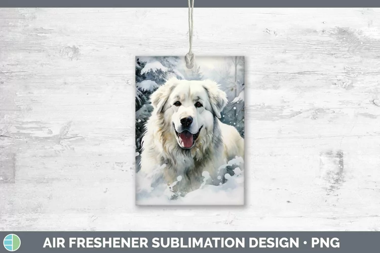 Winter Dogs Great Pyrenees Air Freshener Sublimation Car Fre