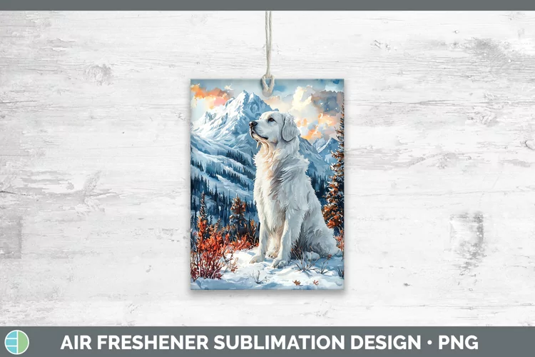 Winter Dogs Great Pyrenees Air Freshener Sublimation Car Fre