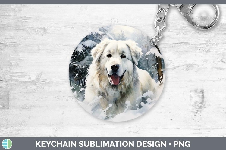 GorgeousWinter Dogs Keychain design.